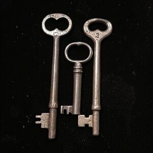 Vintage/Antique Silver Skeleton Key Set
